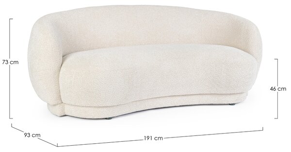 Bizzotto Bouclé pohovka Tecla 191 cm