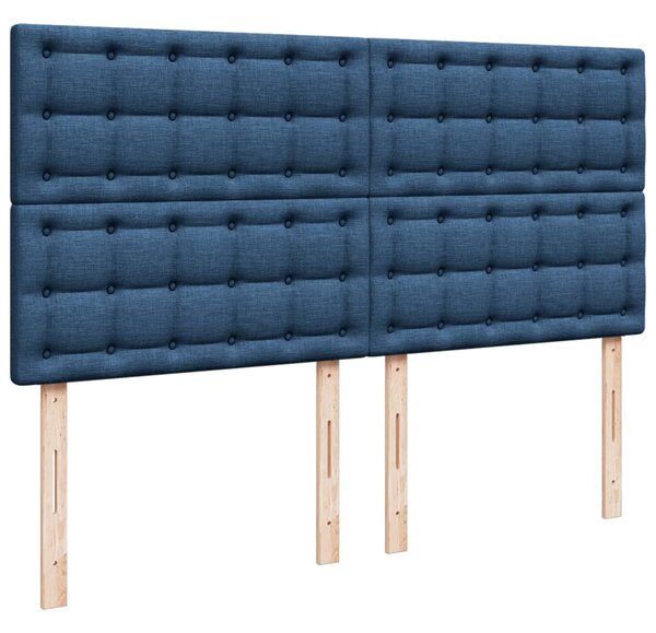 Box spring postel s matrací modrá 180x200 cm textil 3291379