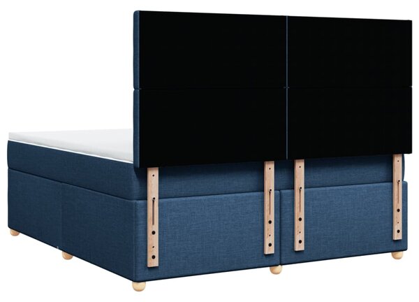Box spring postel s matrací modrá 180x200 cm textil 3291379