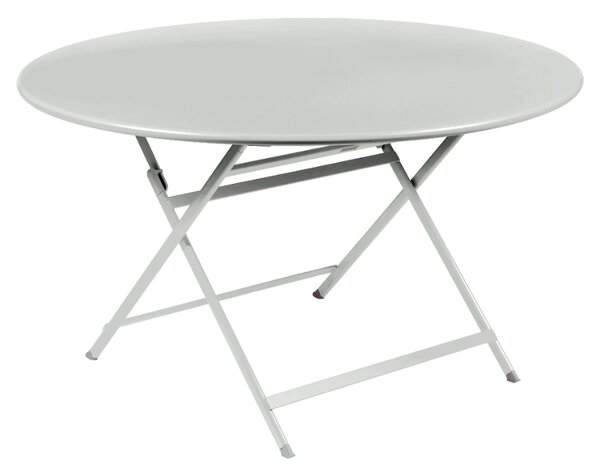 Světle šedý kovový skládací stůl Fermob Caractére 128 cm