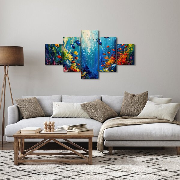 Obraz - Malba podmořského světa (125x70 cm)