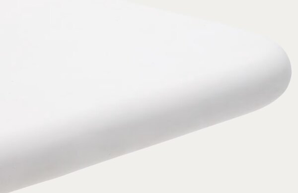 Bílý cementový zahradní jídelní stůl Kave Home Addaia 135 x 135 cm