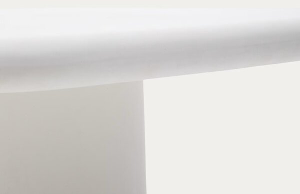 Bílý cementový zahradní jídelní stůl Kave Home Addaia 135 x 135 cm