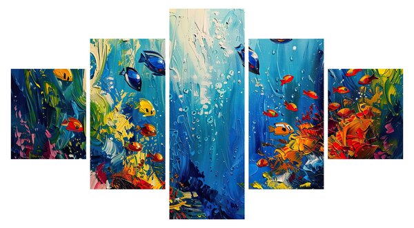 Obraz - Malba podmořského světa (125x70 cm)