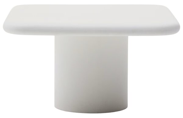 Bílý cementový zahradní jídelní stůl Kave Home Addaia 135 x 135 cm