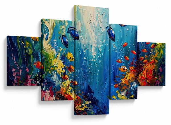 Obraz - Malba podmořského světa (125x70 cm)