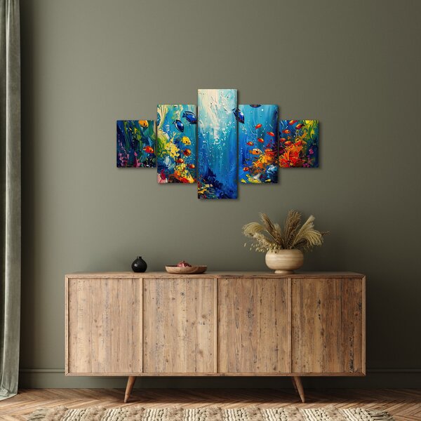 Obraz - Malba podmořského světa (125x70 cm)