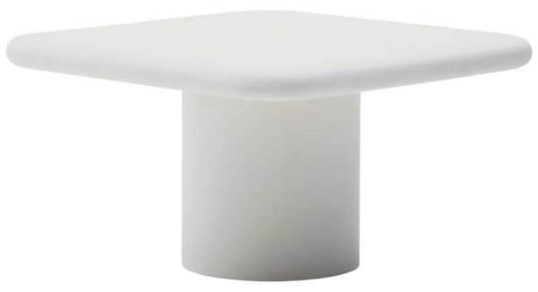 Bílý cementový zahradní jídelní stůl Kave Home Addaia 135 x 135 cm