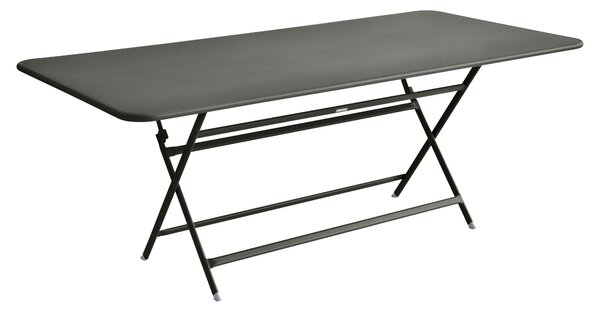 Šedozelený kovový skládací stůl Fermob Caractére 190 x 90 cm