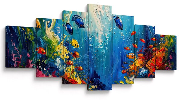 Obraz - Malba podmořského světa (210x100 cm)