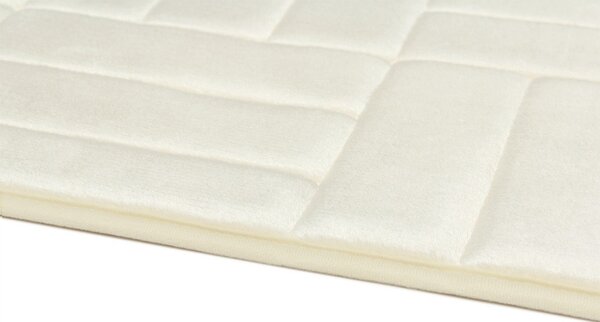 BO-MA, Protiskluzová koupelnová předložka 3D 667 cream, 50x80, bílá, koupelna
