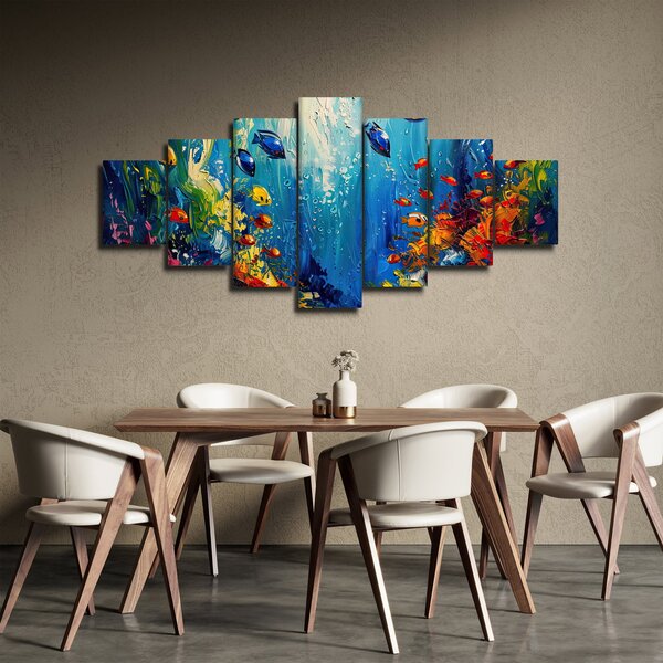 Obraz - Malba podmořského světa (210x100 cm)