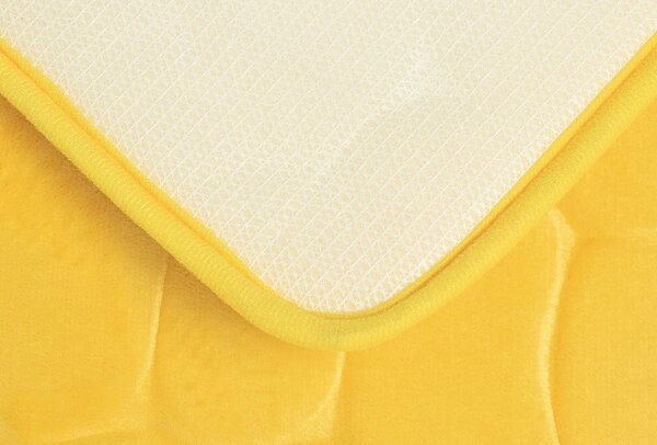 BO-MA, Protiskluzová koupelnová předložka 3D 0133 yellow, 50x80, žlutá, koupelna