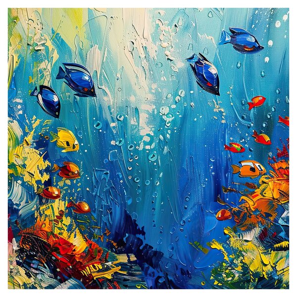 Obraz - Malba podmořského světa (30x30 cm)