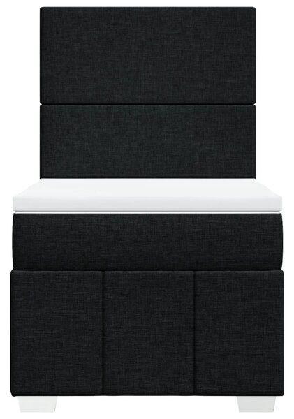 Box spring postel s matrací černá 80 x 200 cm textil 3291490