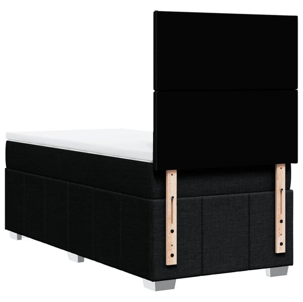 Box spring postel s matrací černá 80 x 200 cm textil 3291490
