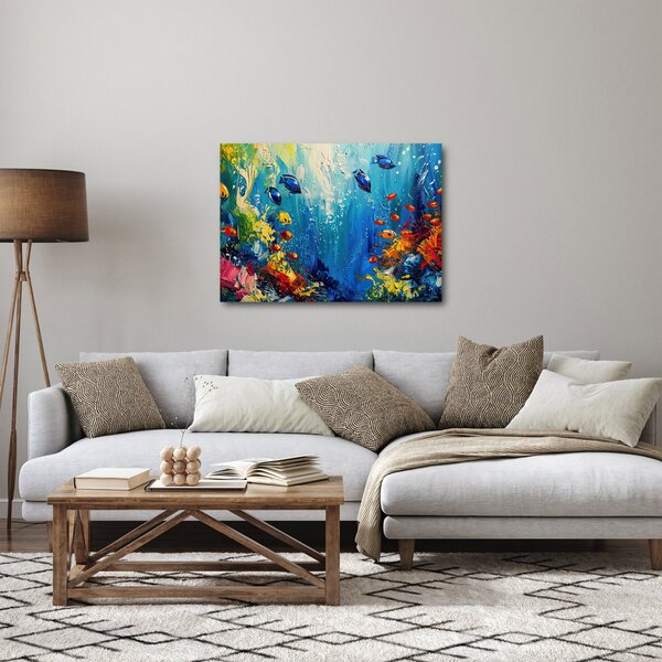 Obraz - Malba podmořského světa (70x50 cm)