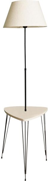 Stojací lampa se stolkem 1xE27/40W/230V černá/krémová