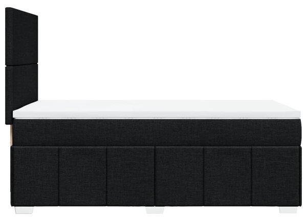 Box spring postel s matrací černá 80 x 200 cm textil 3291490