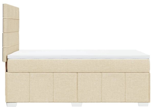 Box spring postel s matrací krémová 80 x 200 cm textil 3293800