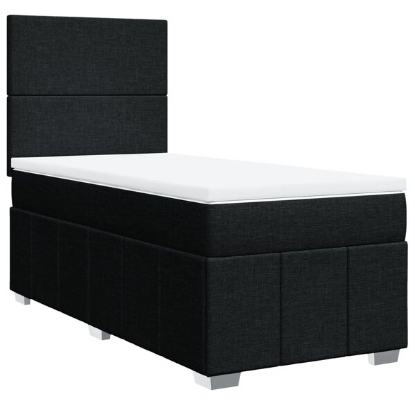 Box spring postel s matrací černá 80 x 200 cm textil 3291490