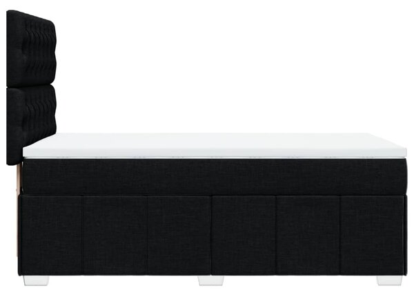 Box spring postel s matrací černá 80 x 200 cm textil 3291504