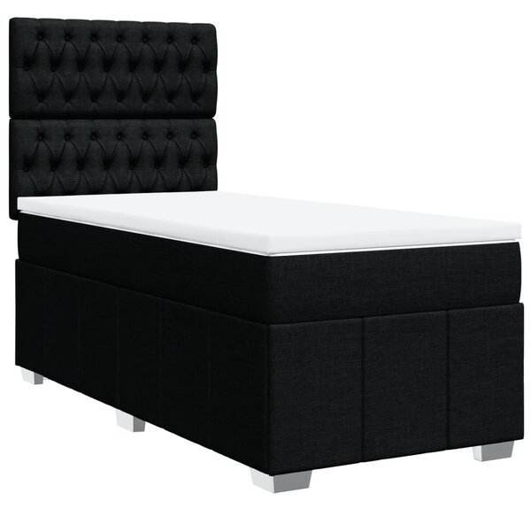 Box spring postel s matrací černá 80 x 200 cm textil 3291504