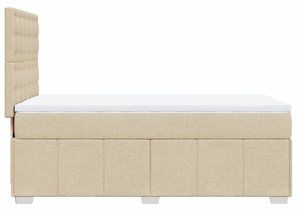 Box spring postel s matrací krémová 80 x 200 cm textil 3293814