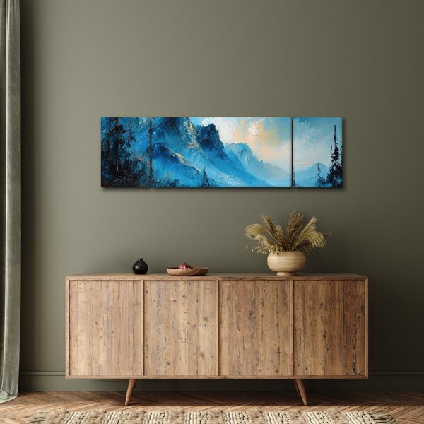 Obraz - Malba hor (170x50 cm)