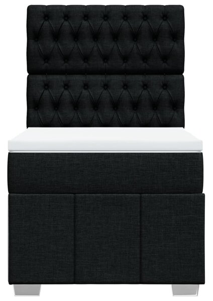 Box spring postel s matrací černá 80 x 200 cm textil 3291504