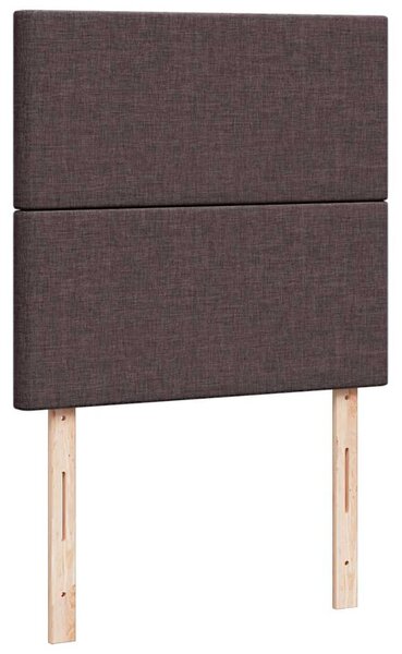 Box spring postel s matrací tmavě hnědá 90x200 cm textil 3291547