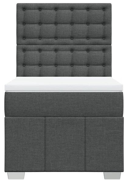 Box spring postel s matrací tmavě šedá 80 x 200 cm textil 3293810