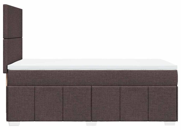 Box spring postel s matrací tmavě hnědá 90x200 cm textil 3291547