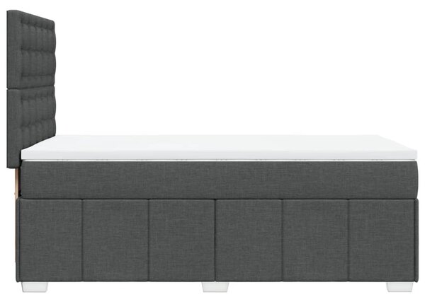 Box spring postel s matrací tmavě šedá 80 x 200 cm textil 3293810