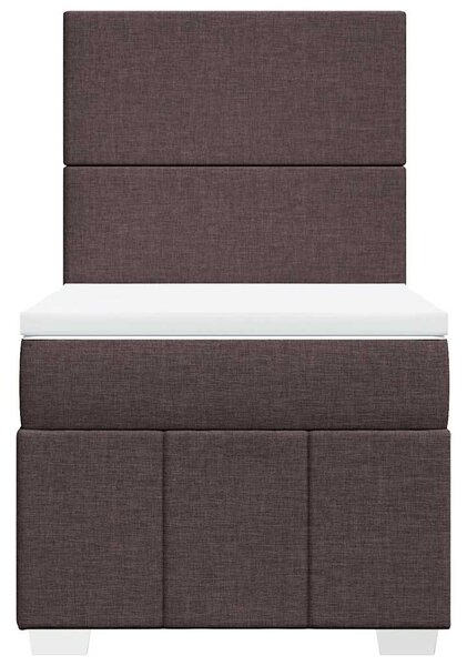 Box spring postel s matrací tmavě hnědá 90x200 cm textil 3291547