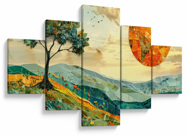 Obraz - Ilustrace krajiny (125x70 cm)