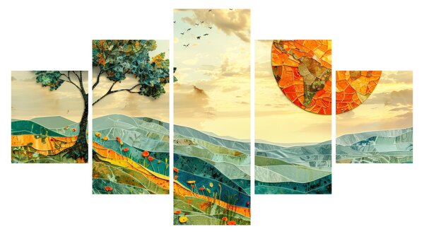 Obraz - Ilustrace krajiny (125x70 cm)