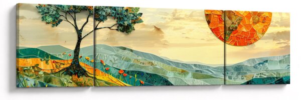 Obraz - Ilustrace krajiny (170x50 cm)