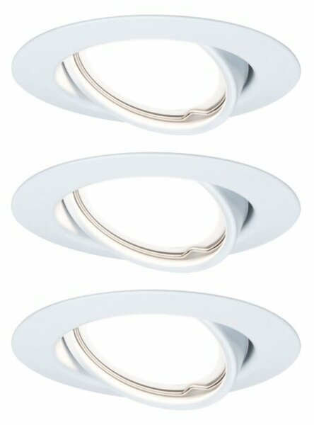 PAULMANN Vestavné svítidlo LED Base kruhové 3x5W bílá výklopné 3-krokové-stmívatelné 934.27 P 93427