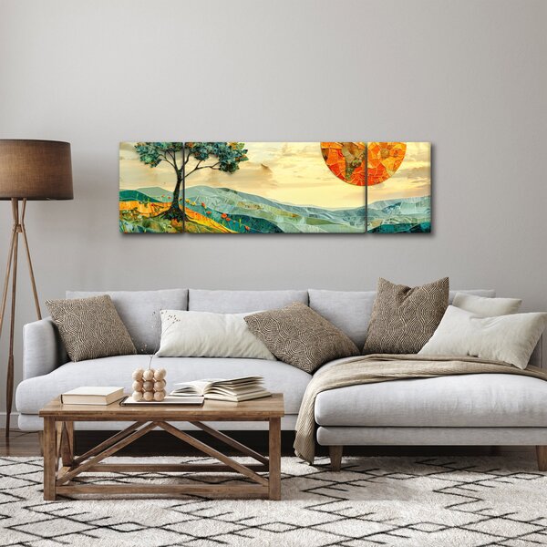 Obraz - Ilustrace krajiny (170x50 cm)