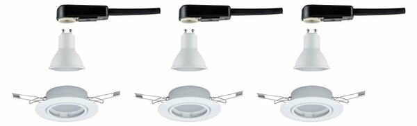 PAULMANN Vestavné svítidlo LED Base kruhové 3x5W GU10 bílá mat nastavitelné 934.22 P 93422