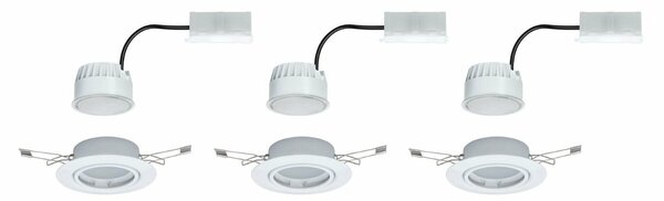 PAULMANN Vestavné svítidlo LED Base kruhové 3x5W bílá mat výklopné 934.23 P 93423