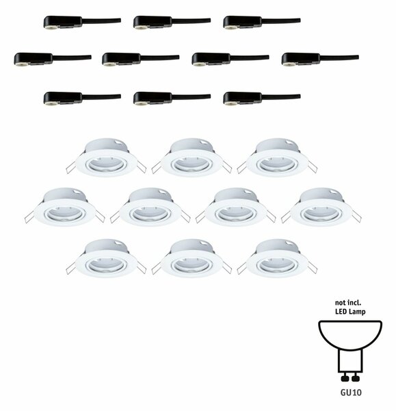 PAULMANN Vestavné svítidlo LED Base kruhové max. 10x10W GU10 bílá 934.00