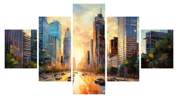 Obraz - Malba města (125x70 cm)