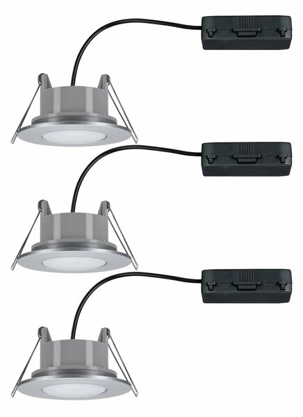 PAULMANN Vestavné svítidlo LED Calla kruhové 3x6,5W matný chrom výklopné 999.33 P 99933