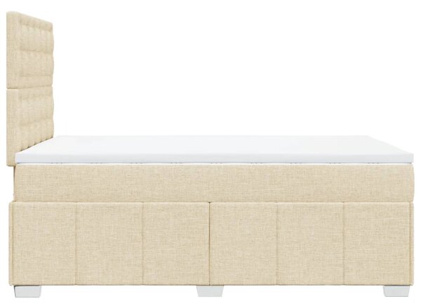 Box spring postel s matrací krémová 120x190 cm textil 3293926