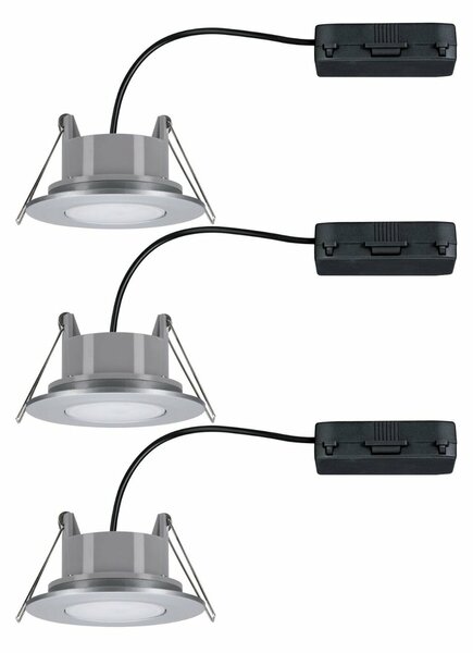 PAULMANN Vestavné svítidlo LED Calla kruhové 3x6W matný chrom výklopné 999.29 P 99929