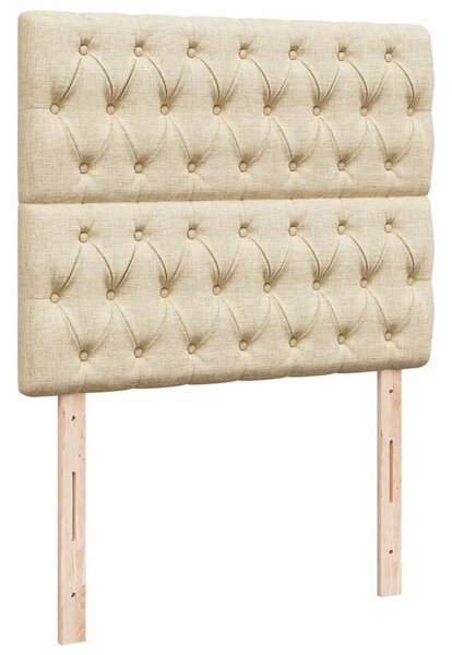 Box spring postel s matrací krémová 120x190 cm textil 3291619