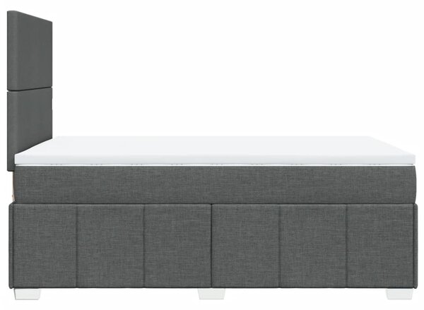 Box spring postel s matrací tmavě šedá 120x190 cm textil 3293901
