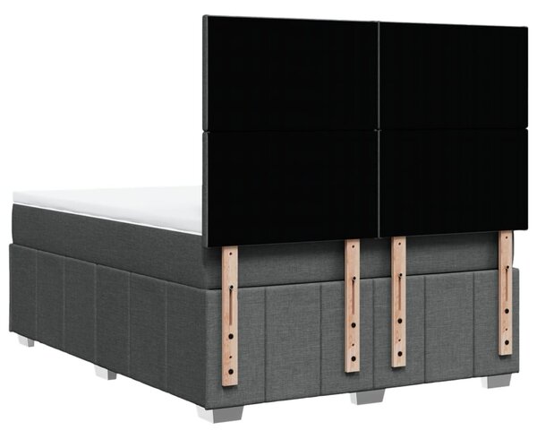 Box spring postel s matrací tmavě šedý 140 x 190 cm textil 3291657